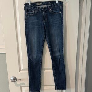 AG Adriano Goldschmeid the Stilt cigarette leg  Blue Women's Jeans size 27